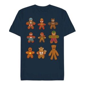 Marvel gingerbread tee, size Medium
